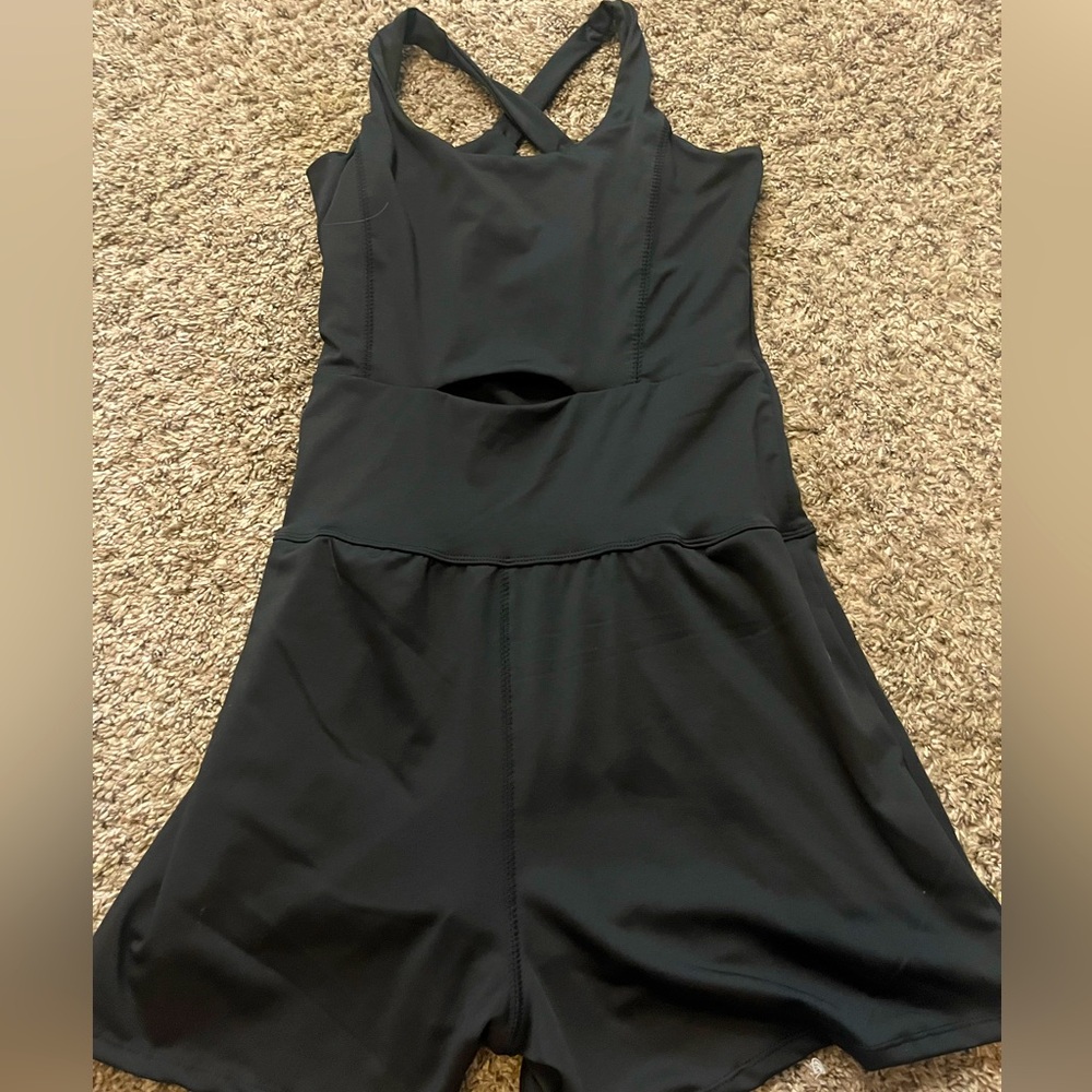 Black athletic romper